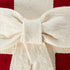 Cream Bow Red - Christmas Pillow Cover Hand Felted Wool - 20" / 14" Arcadia Home - ARCADIA HOME
